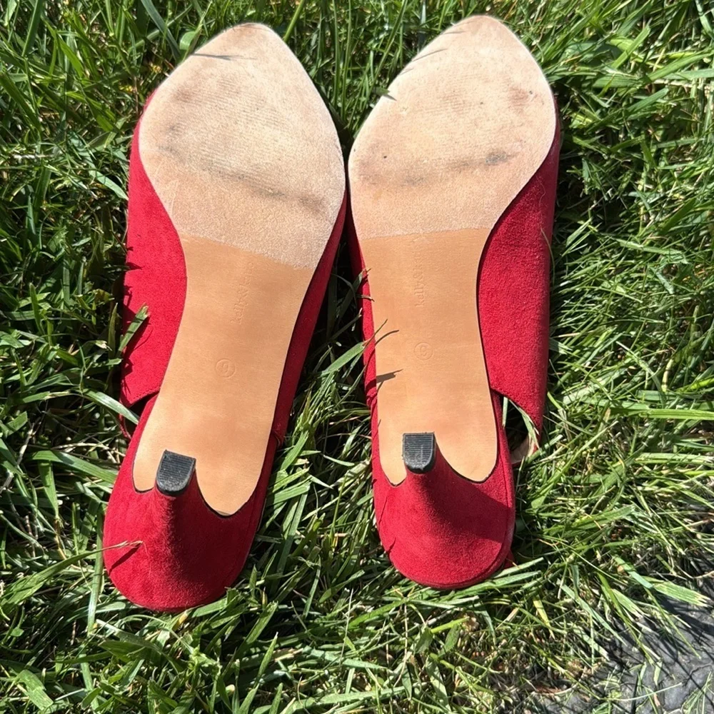 Kelly & Katie Red Suede Women's Shoes